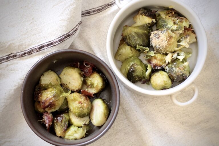 Oven-Baked Brussels Sprouts with Prosciutto