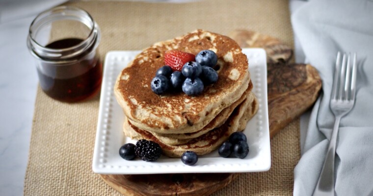 Easy Fluffy Whole Wheat Pancakes with Kefir