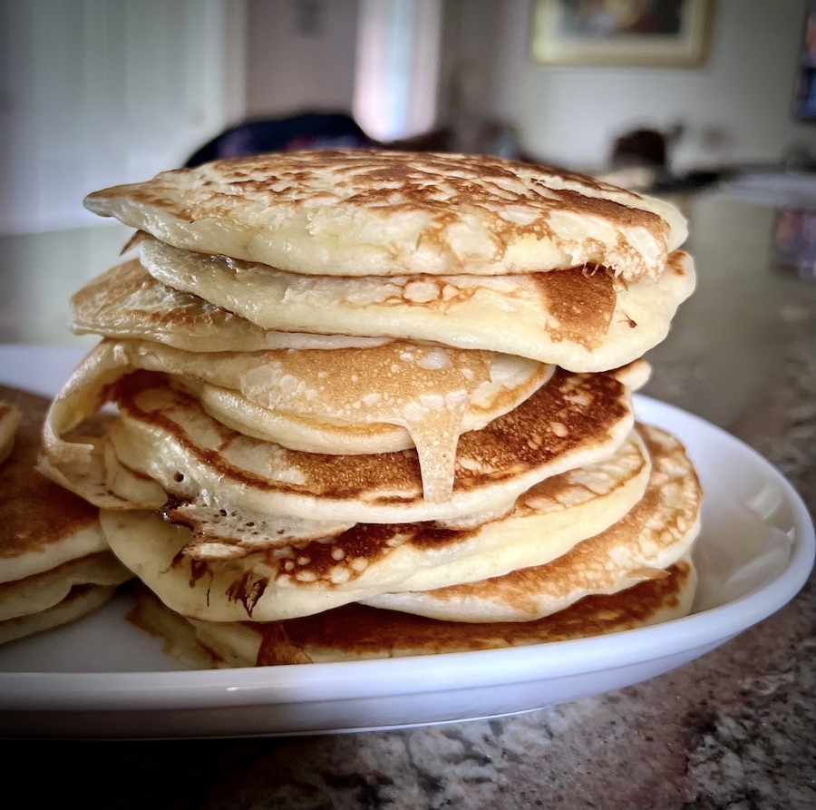 Homemade pancakes.