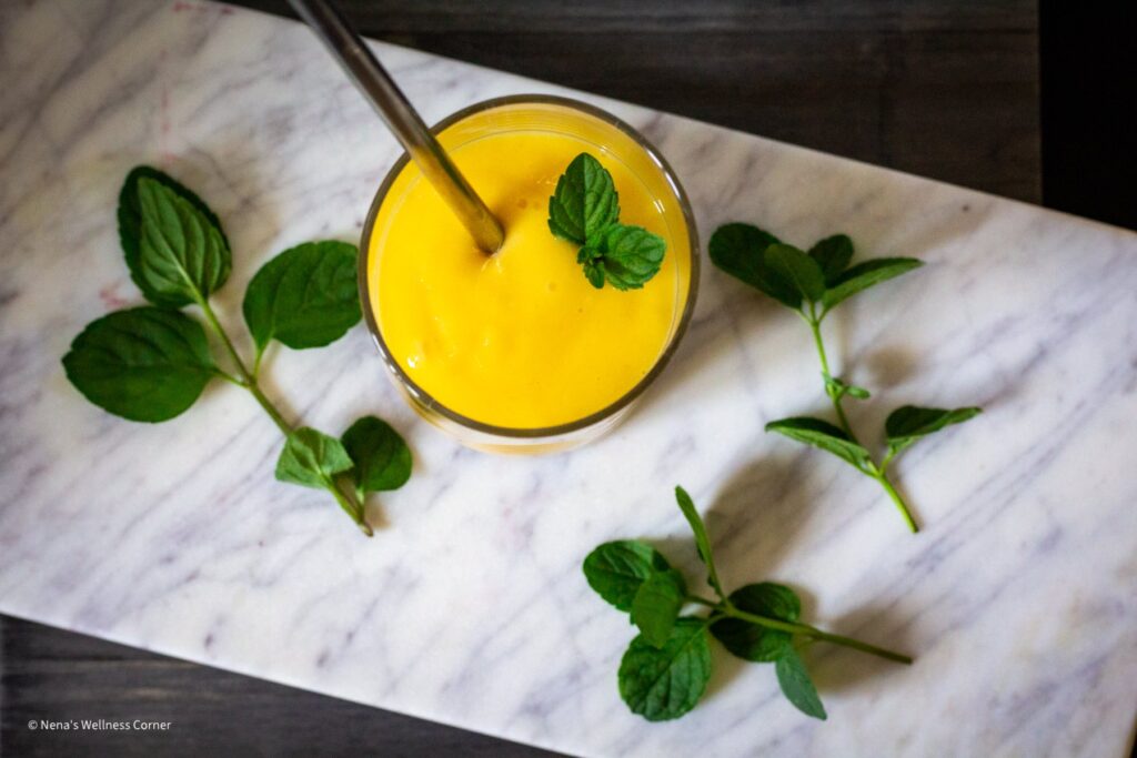 Fresh Mango Smoothie with Kefir (Mango Lassi) - Nena&amp;#39;s Wellness Corner