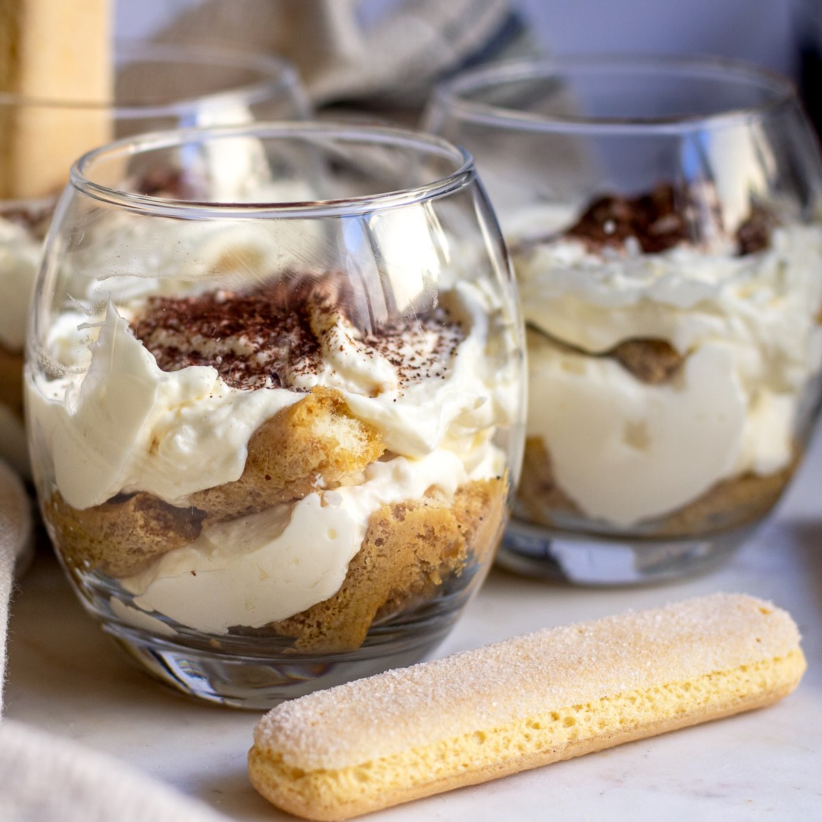 Easy Tiramisu Cups without Mascarpone (No Egg Recipe)