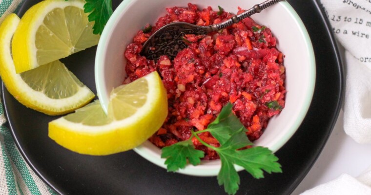 Healthy Beet, Carrot, and Apple Salad with Walnuts