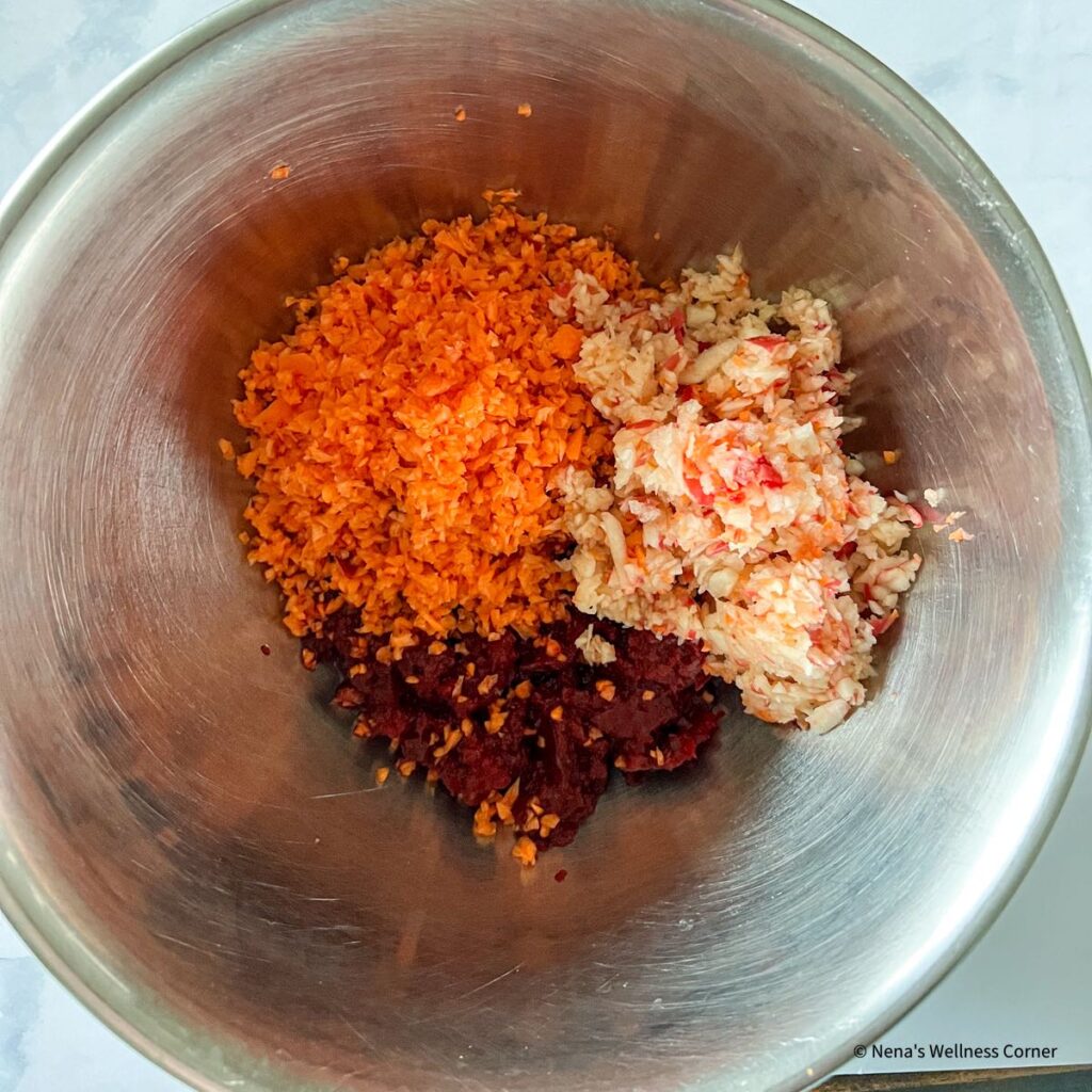 Ingredients-for-beet-carrot-apple-walnuts-salad