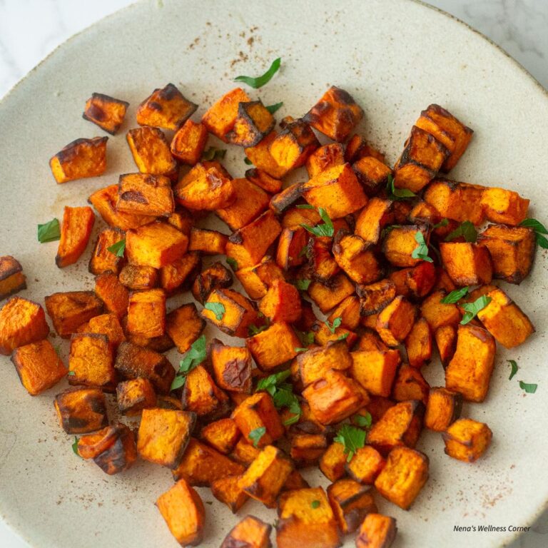 Quick Air Fryer Sweet Potato Cubes with Cinnamon 
