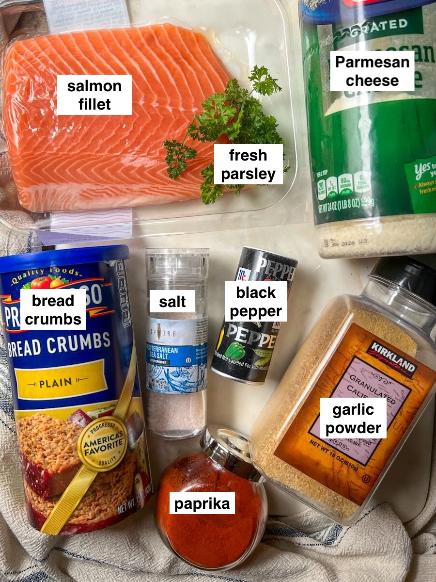Air Fryer Salmon Bites with Garlic, Ingredients.