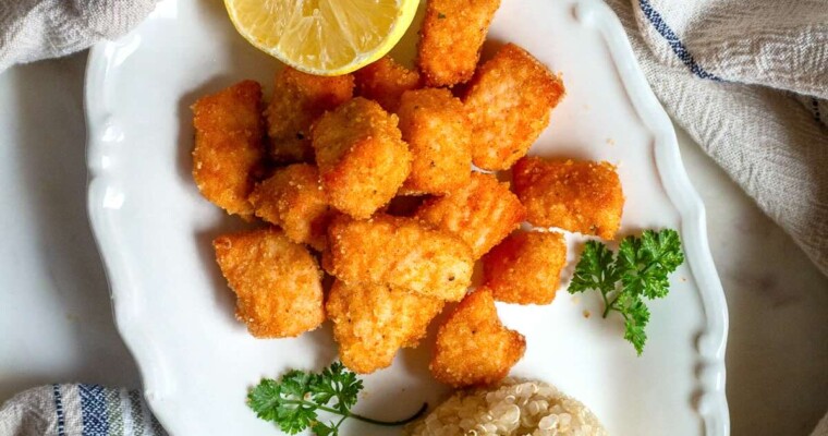 Air Fryer Salmon Bites with Garlic Recipe