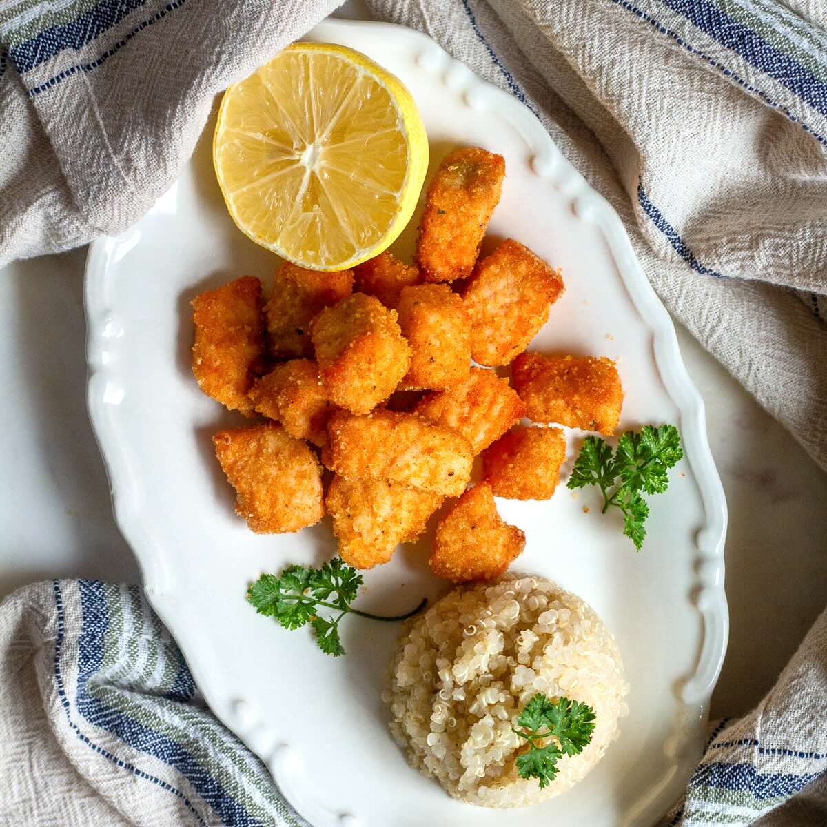 Air Fryer Salmon Bites with Garlic Recipe
