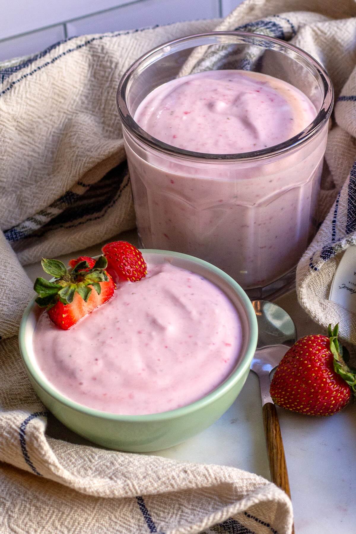 Homemade Strawberry Yogurt recipe.