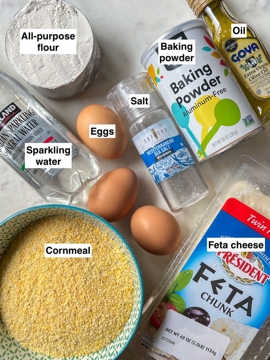 Cornmeal Muffins with Feta (Projice sa Sirom), Ingredients.