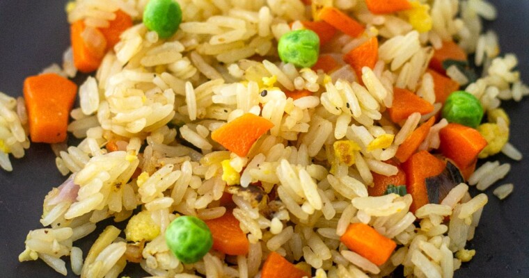 Simple Egg Fried Rice with Vegetables (Better Than Takeout)