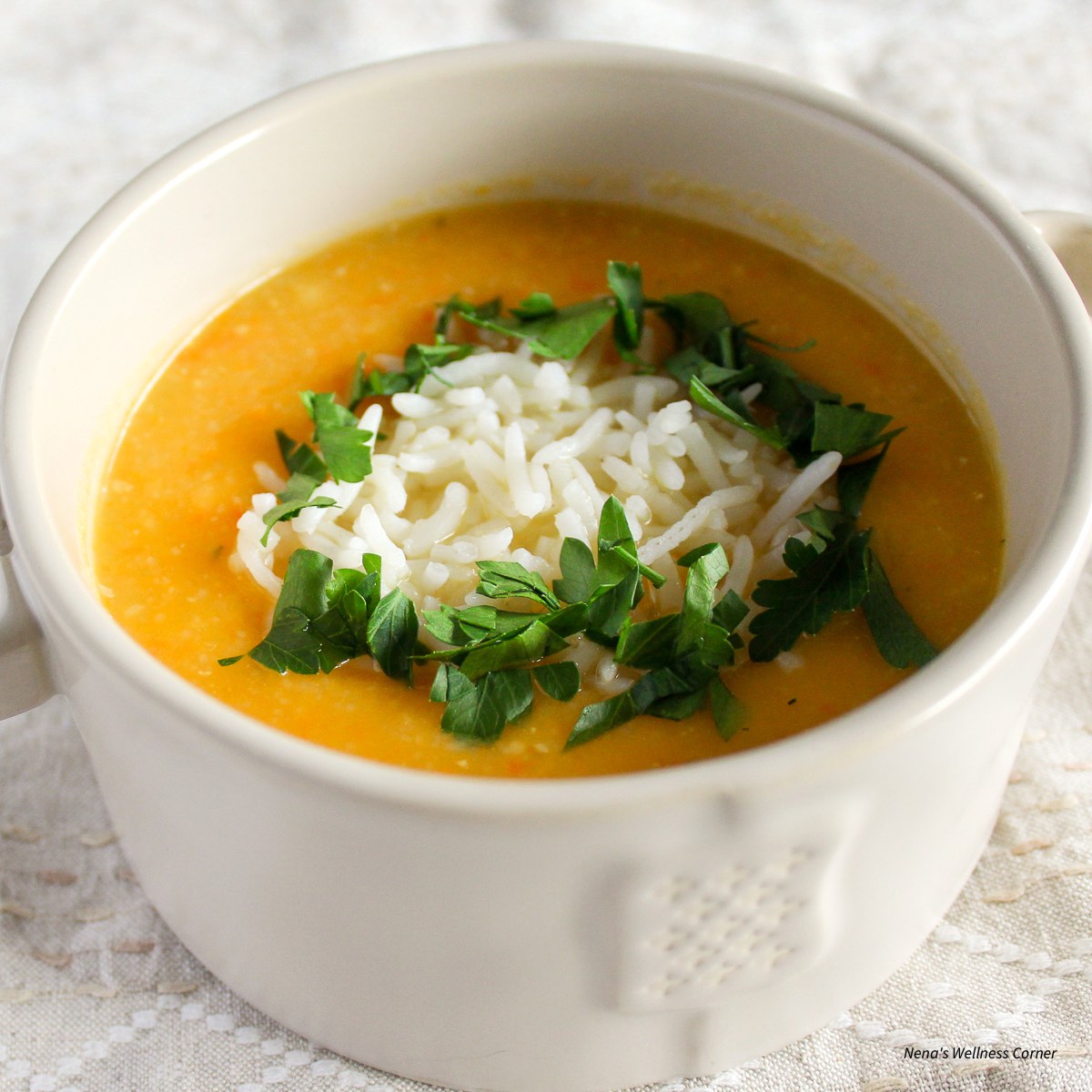 Easy Sweet Potato Soup with Zucchini, Carrots, and Garlic Nena's