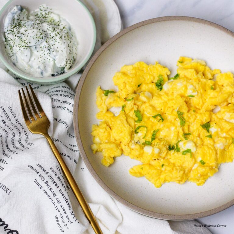 Best Cheesy Scrambled Eggs with Feta