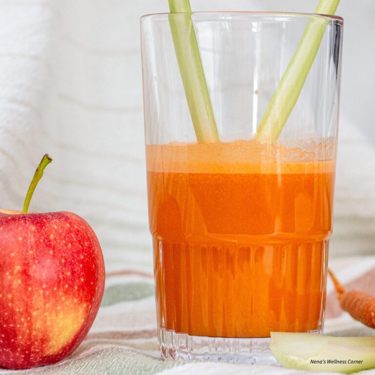 Celery-apple-carrot-juice-in-a-glass