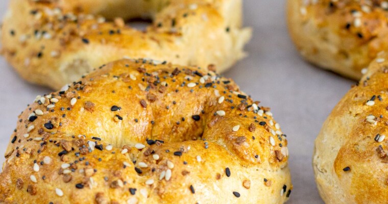 Easy Yogurt Bagels without Yeast (Air Fryer Recipe)