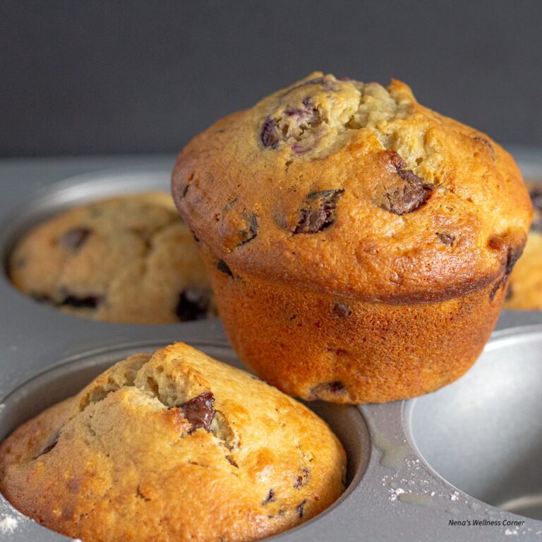 Healthy Banana Blueberry Muffins (Easy & Guilt Free)