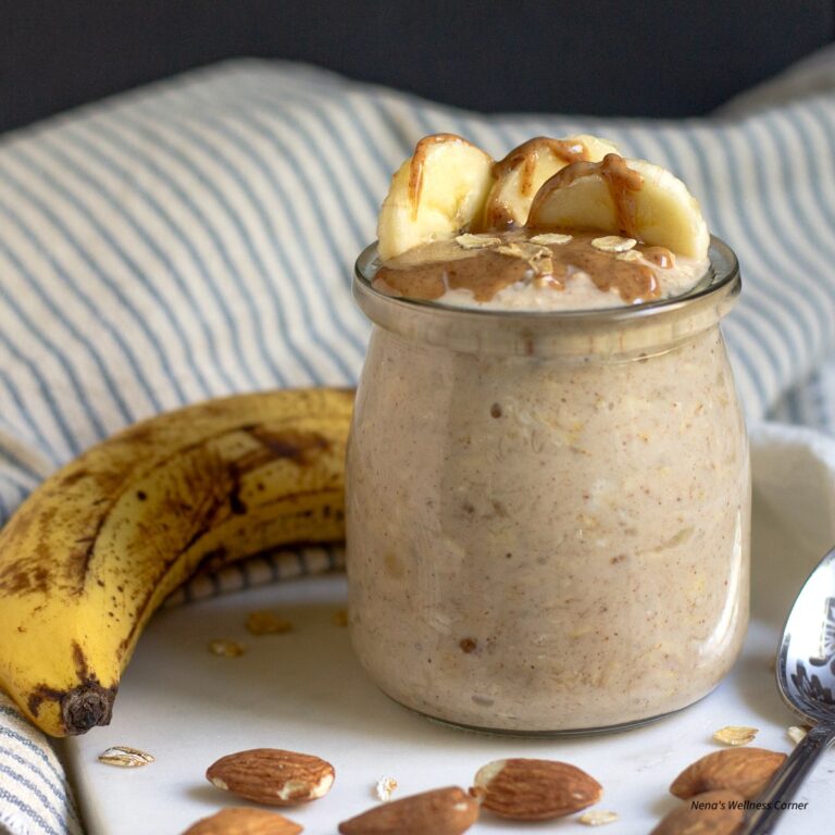 Almond Butter Overnight Oats with Banana 