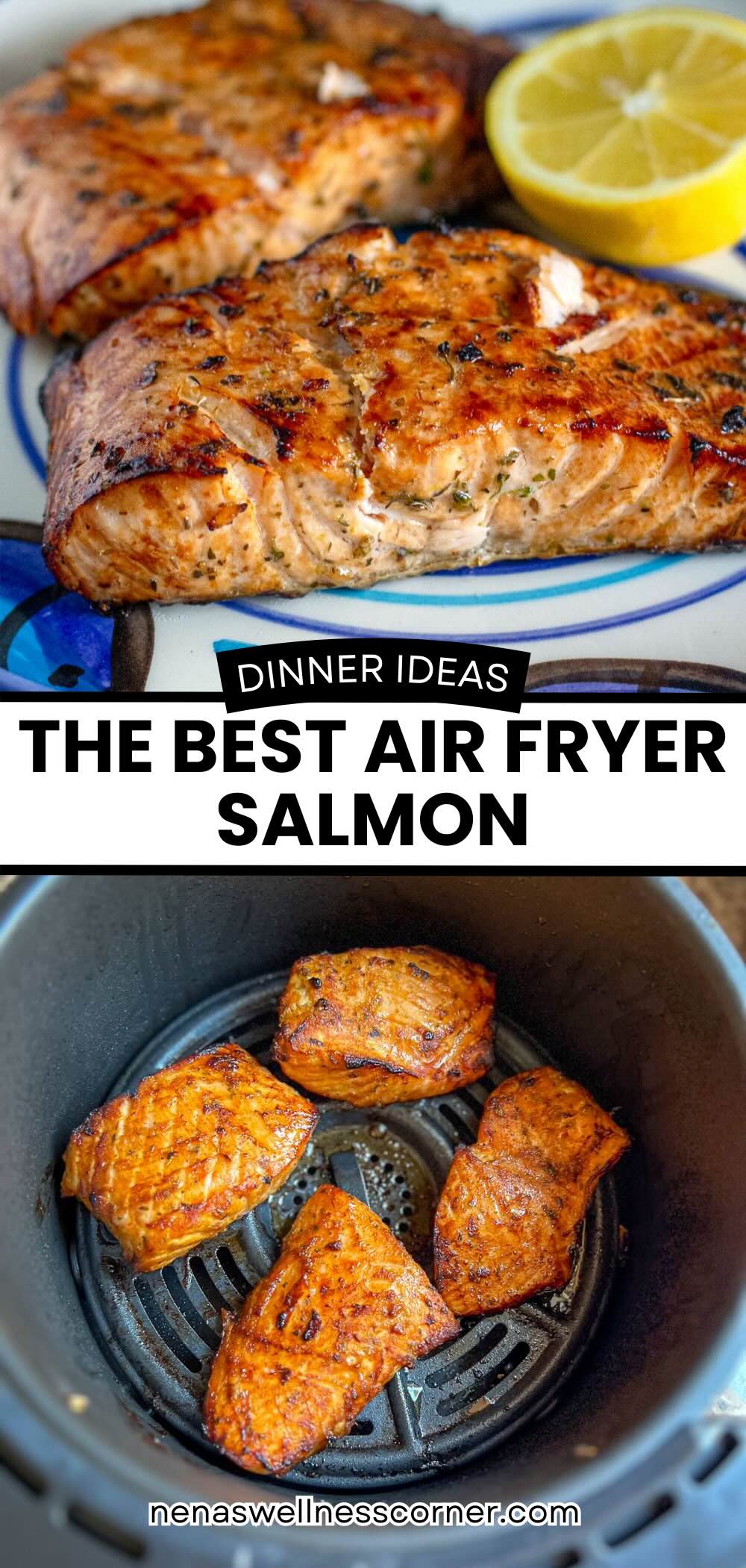 Air Fryer Salmon for Pinterest