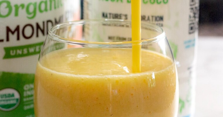 Vegan Orange Tropical Smoothie with Coconut Water