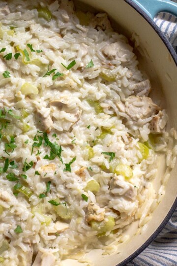 Healthy Chicken Risotto Recipe with Leftover Chicken