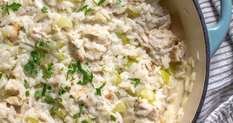 Healthy Chicken Risotto Recipe with Leftover Chicken
