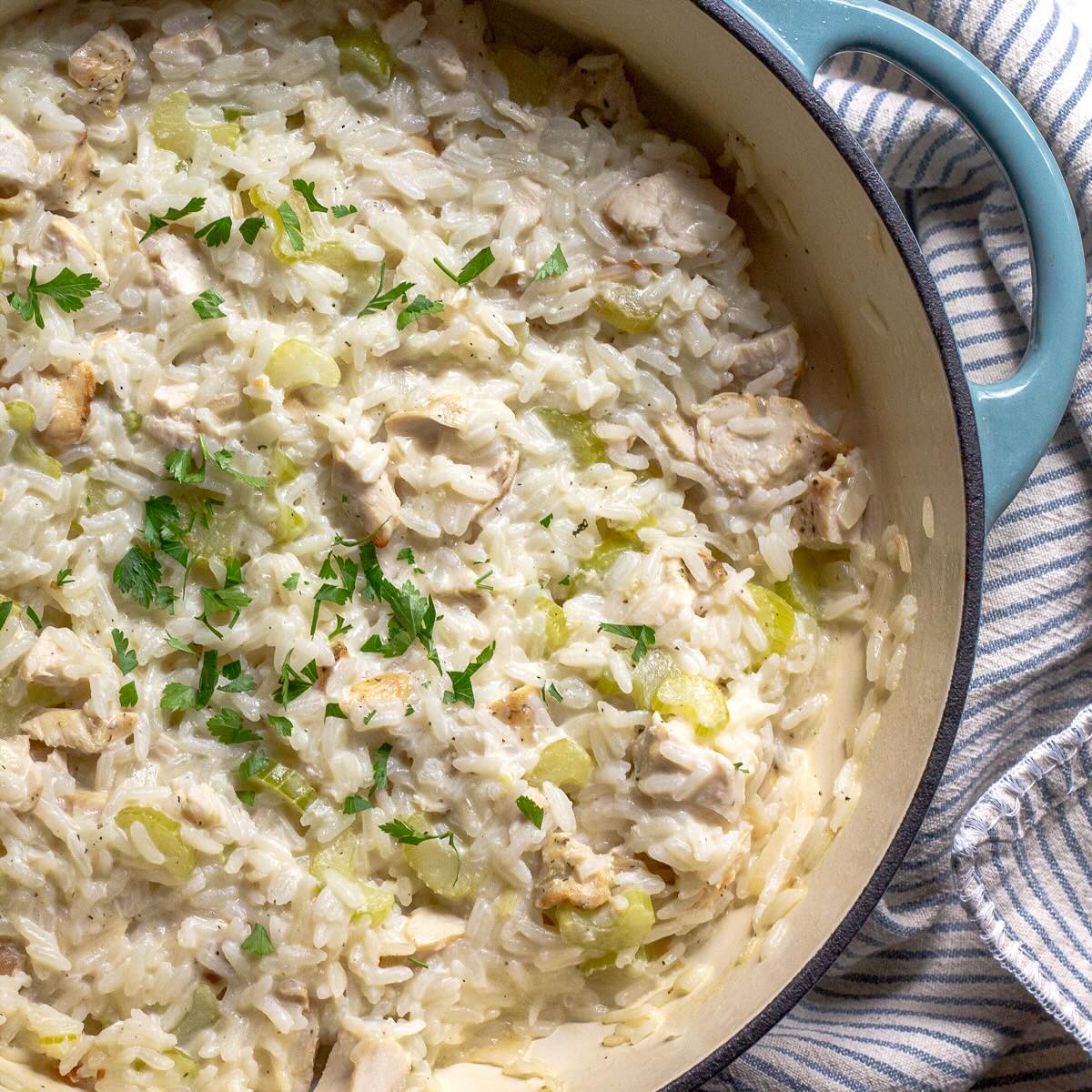 Healthy Chicken Risotto Recipe with Leftover Chicken