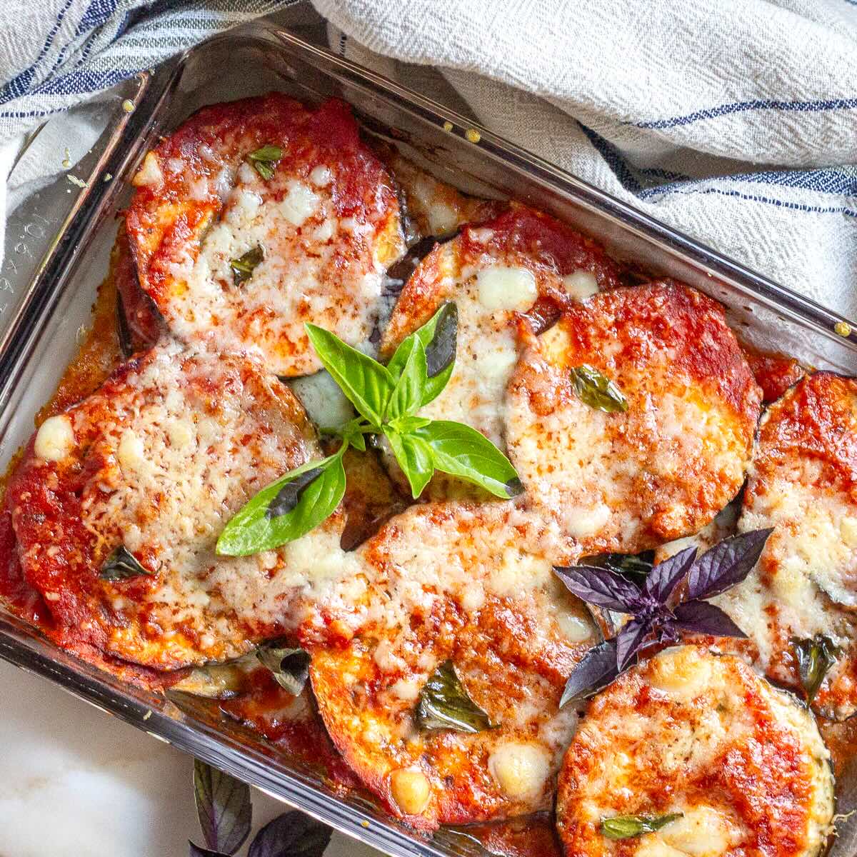 Easy Layered Cheesy Eggplant with Tomato Sauce