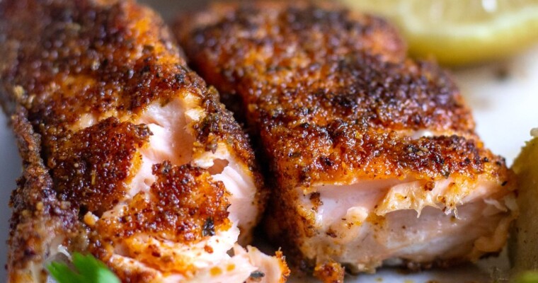 Easy Almond Flour Crusted Salmon (Gluten-Free)