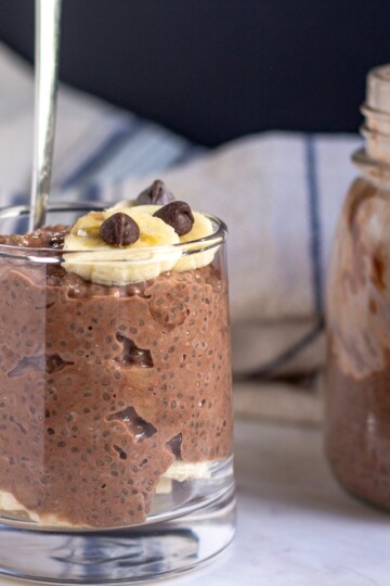 Banana Chia Seed Pudding In a Cup.