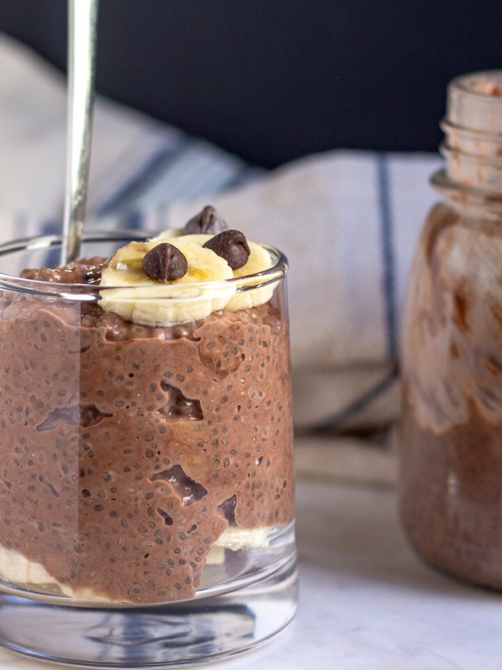 Banana Chia Seed Pudding In a Cup.
