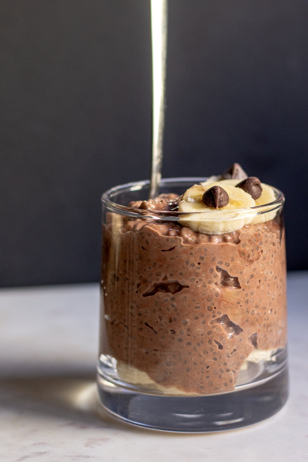 Banana Chia Seed Pudding In a Cup.