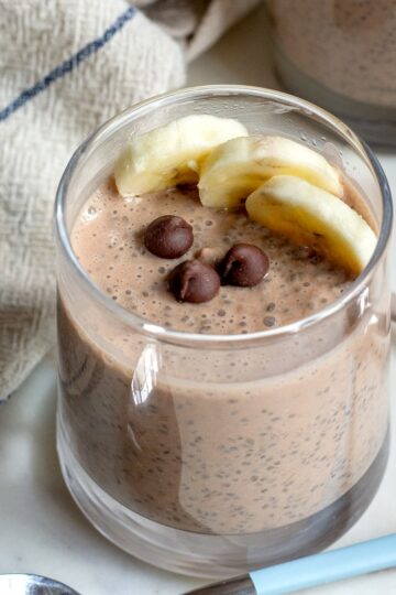 Banana Chia Seed Pudding In a Cup.
