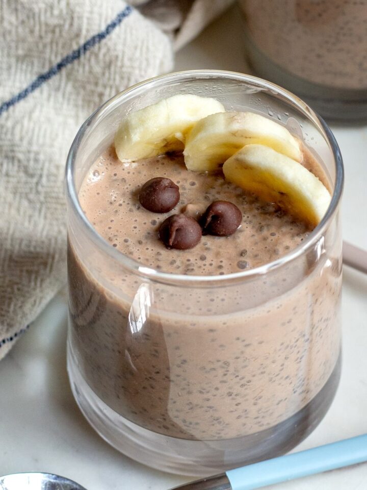 Banana Chia Seed Pudding In a Cup.