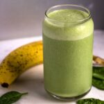 Banana and Spinach Smoothie with Yogurt served in a glass_4
