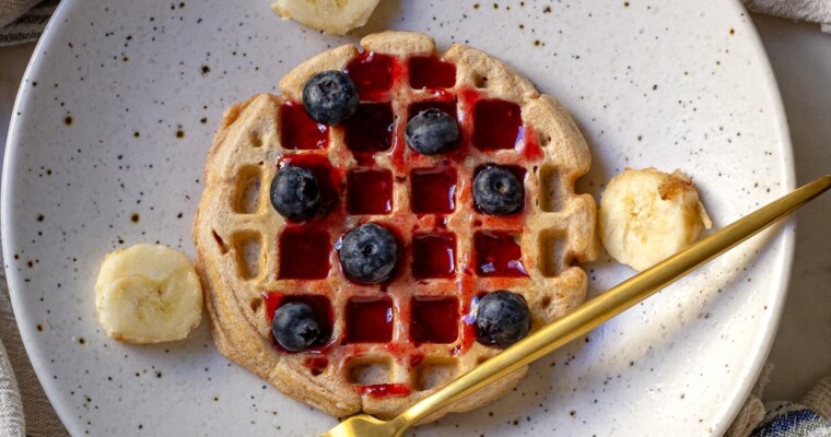 High-Protein Ricotta Waffles with Whole Wheat Flour