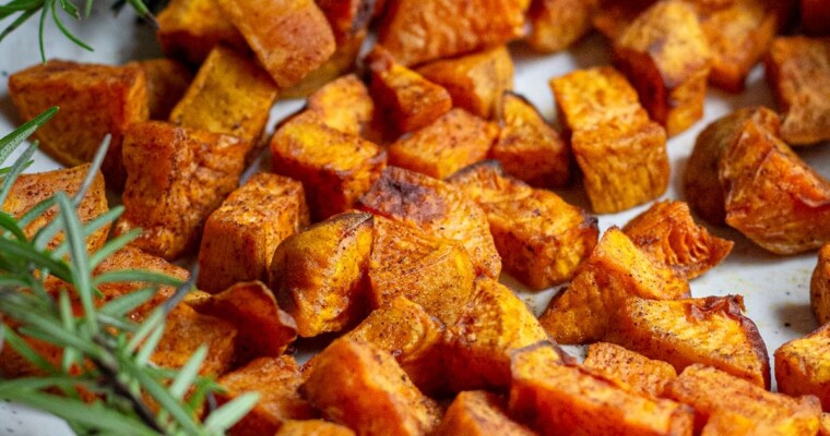 Easy Air Fryer Sweet Potato Cubes with Cinnamon