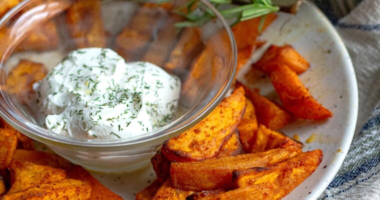 Air Fry Sweet Potato Wedges (Easy Recipe)