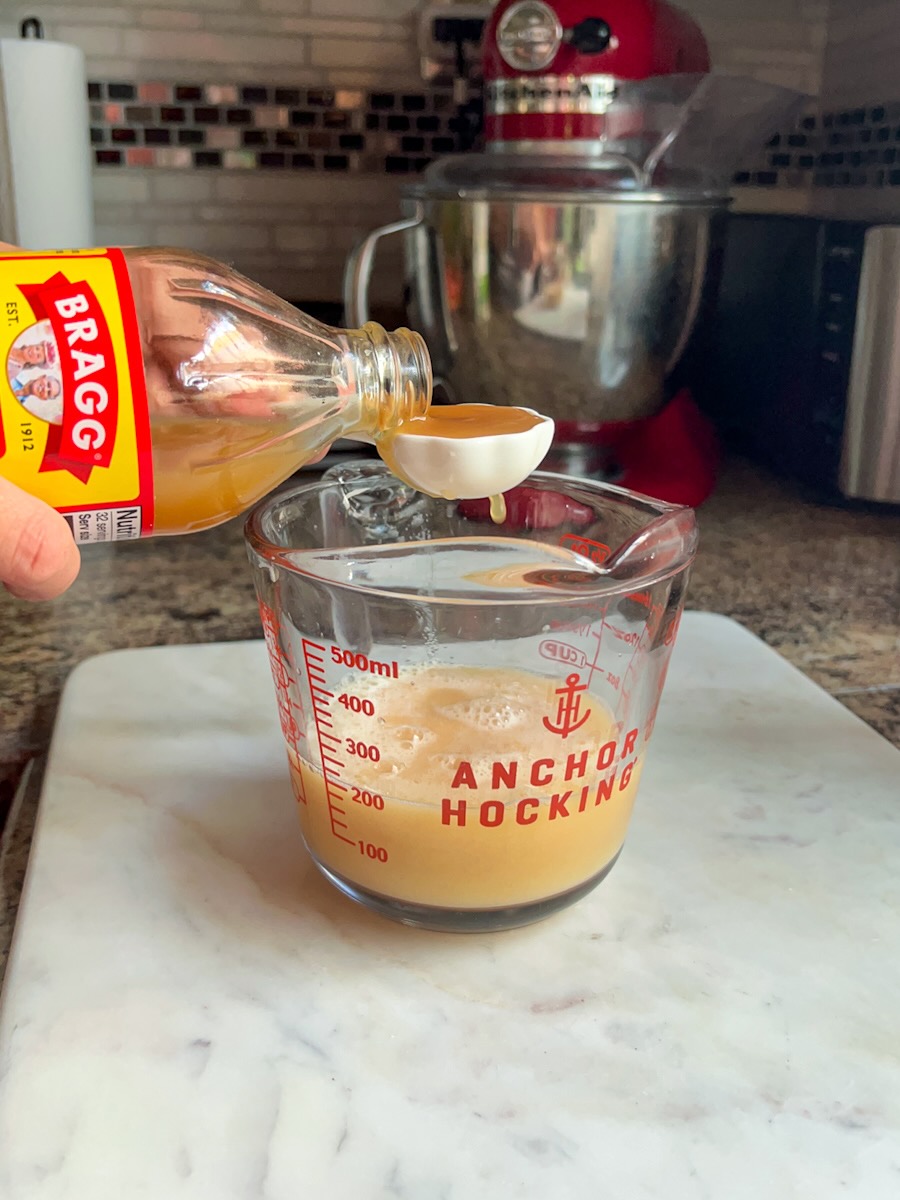 Gut refresher shots, add the apple cider vinegar.