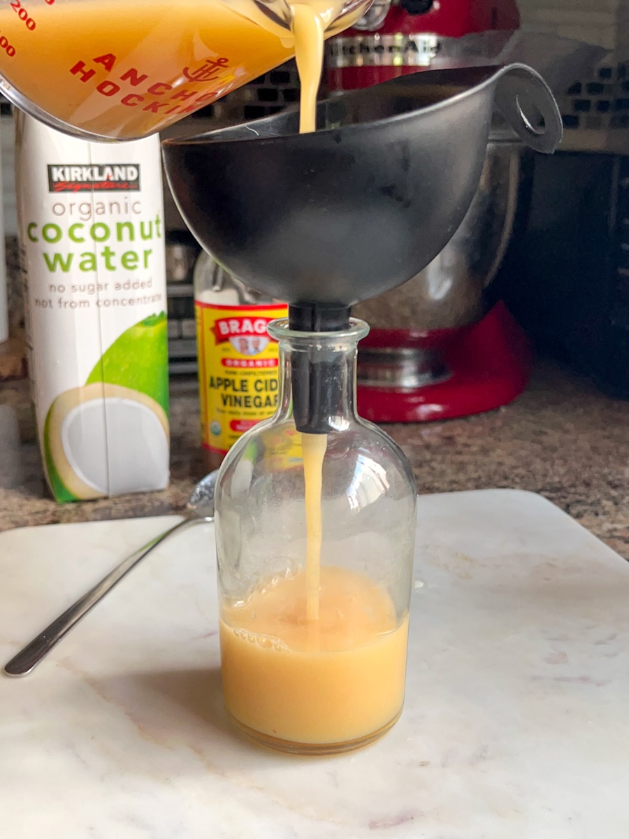 Gut refresher shots, add the apple cider vinegar.
