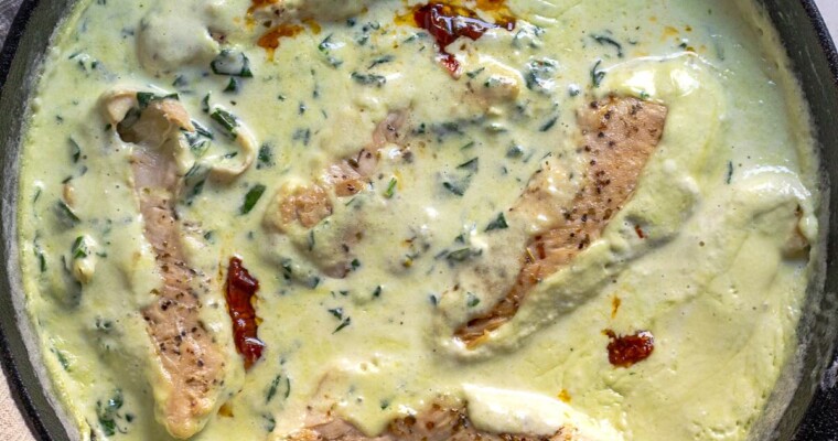 One-Pan Creamy Chicken Spinach (Recipe with Cream)