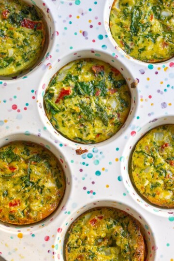 Healthy frittata egg muffins fresh out of the oven