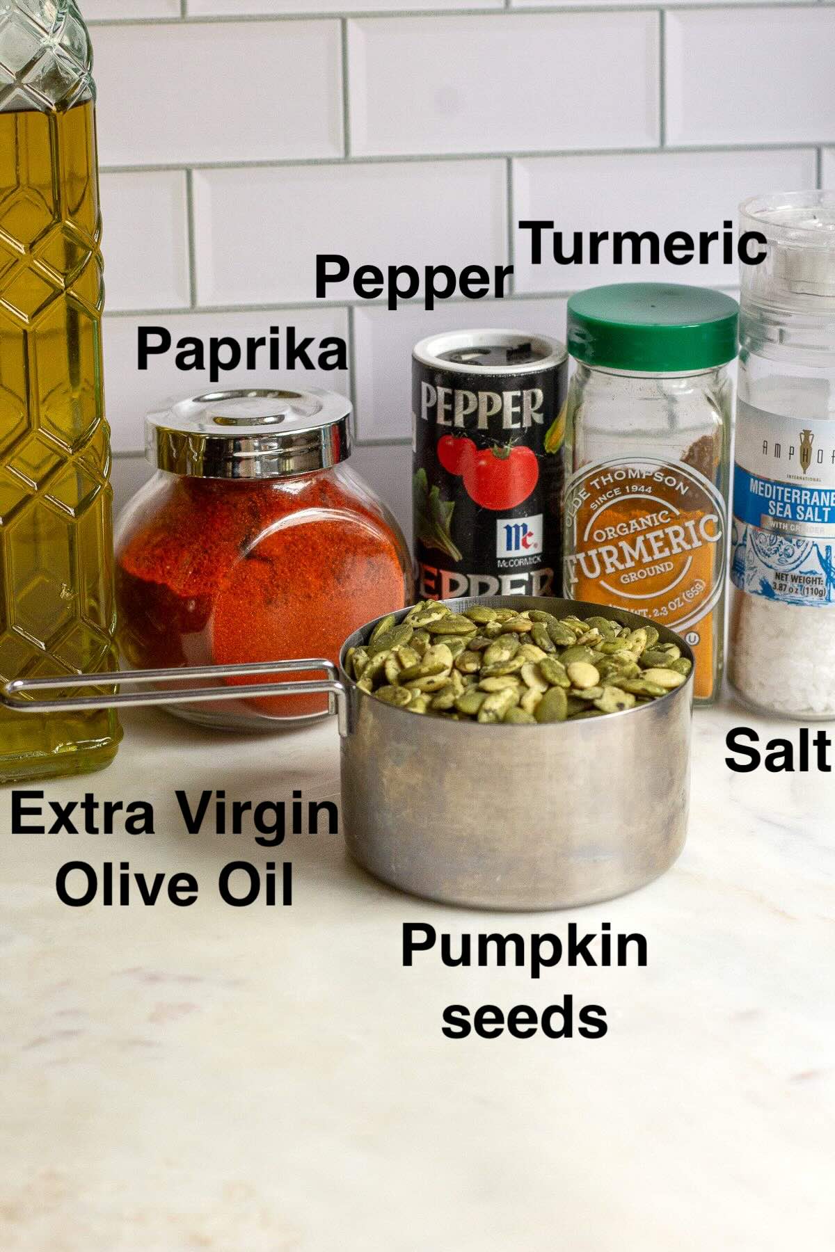 Turmeric Pumpkin Seed Salad Topper, Ingredients.