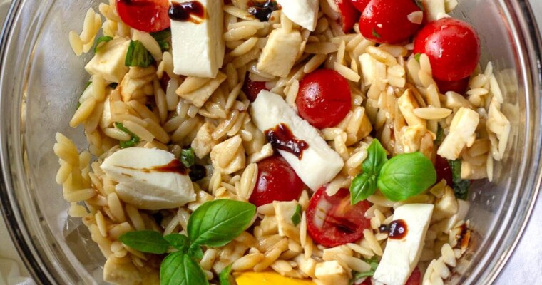 Easy Caprese Orzo Salad