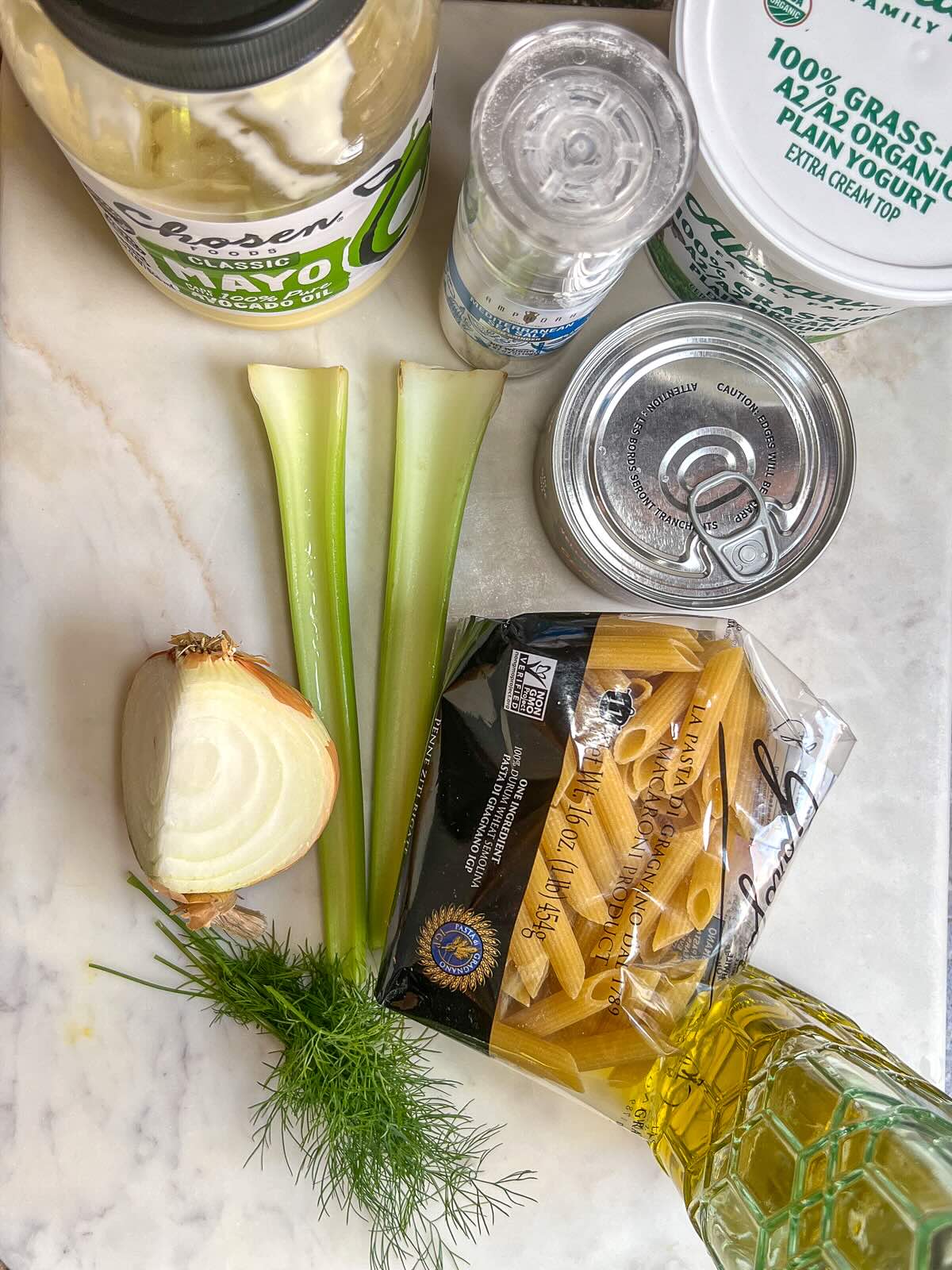 Tuna Pasta Salad with Dill Ingredients