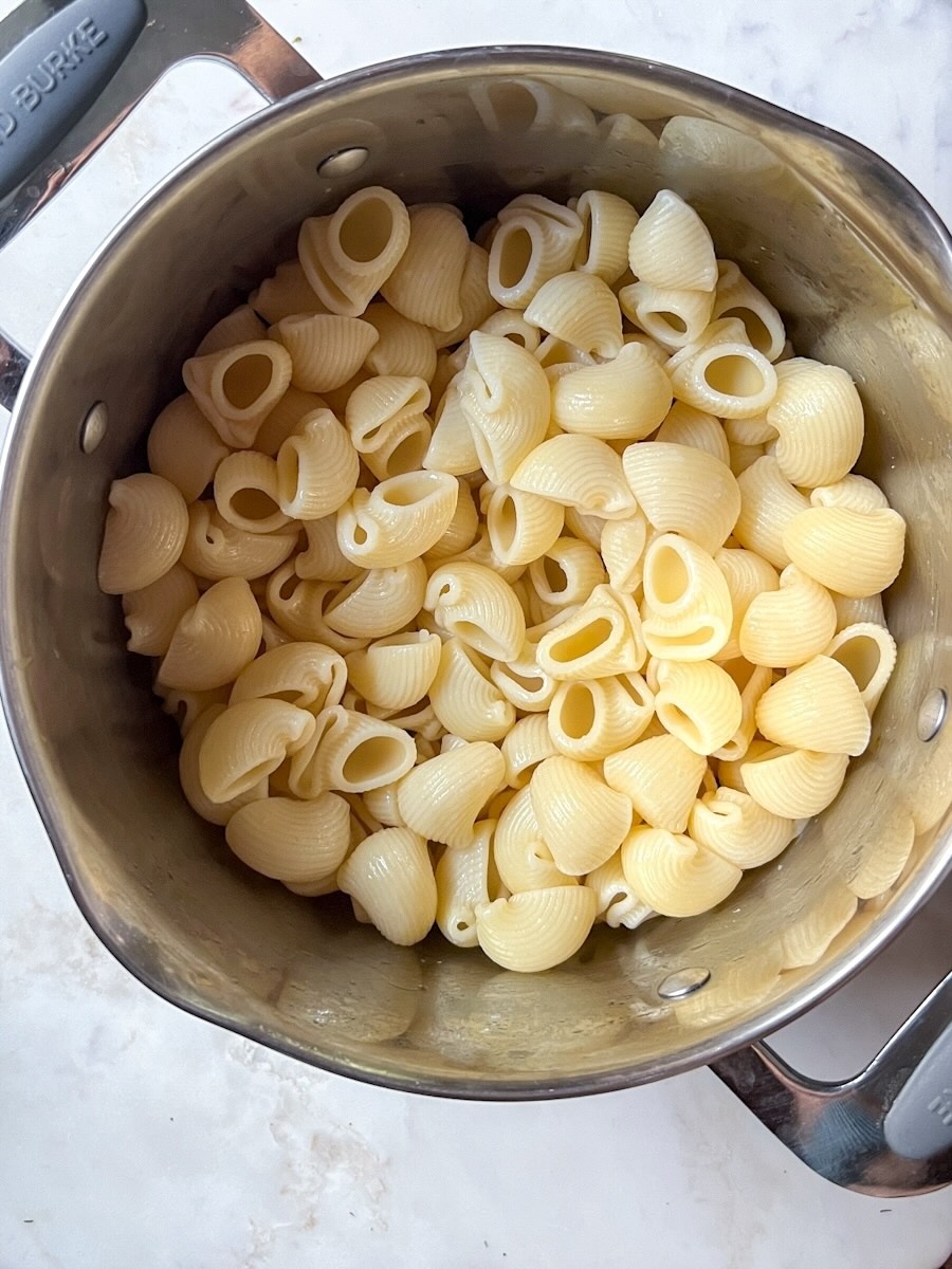 Baked feta pasta, cook pasta according to the package instructions.