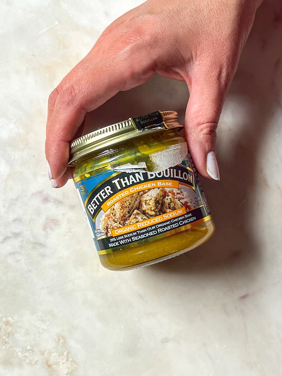 Vegetable stuffing casserole, Mix Better Than Bouillon with water (or use pre-made stock.