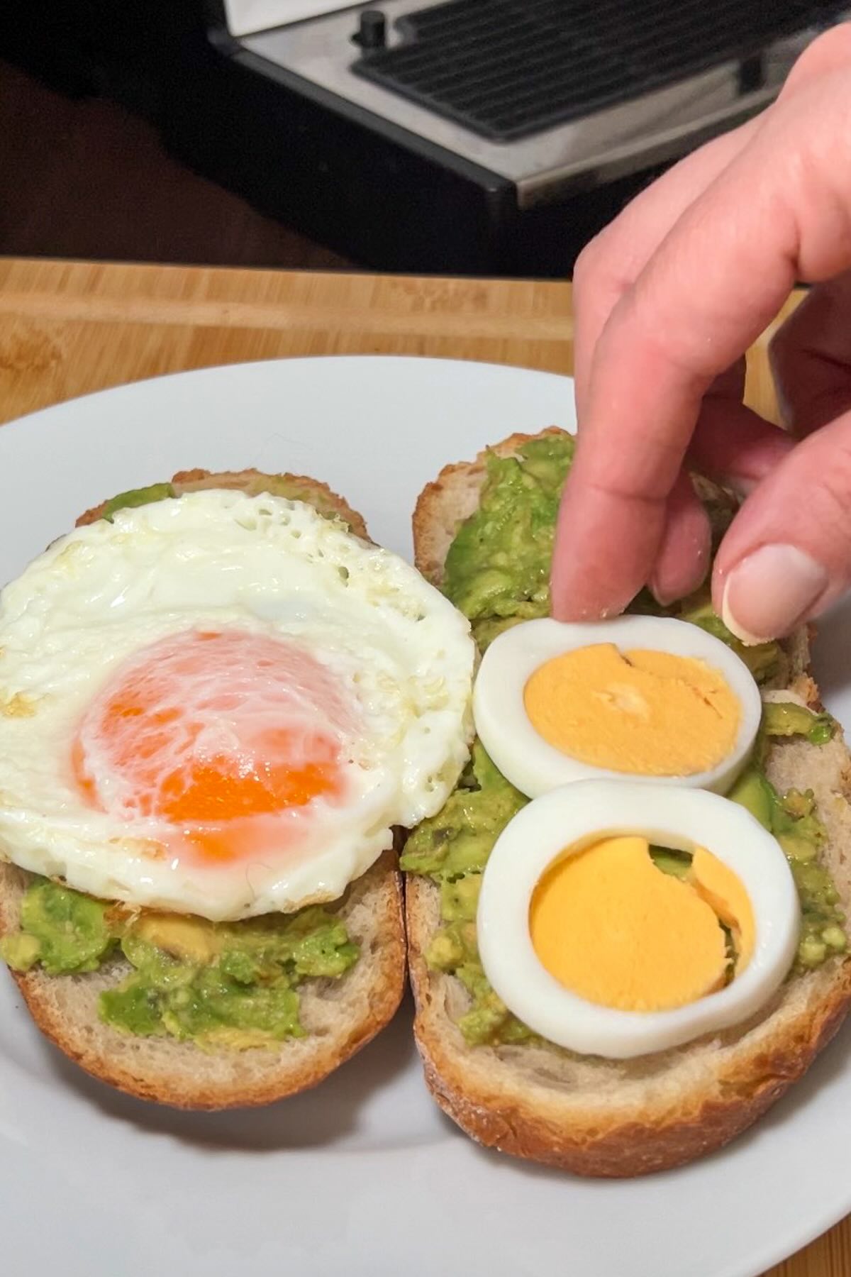 Egg Avocado Toast, Assemble the Toast.