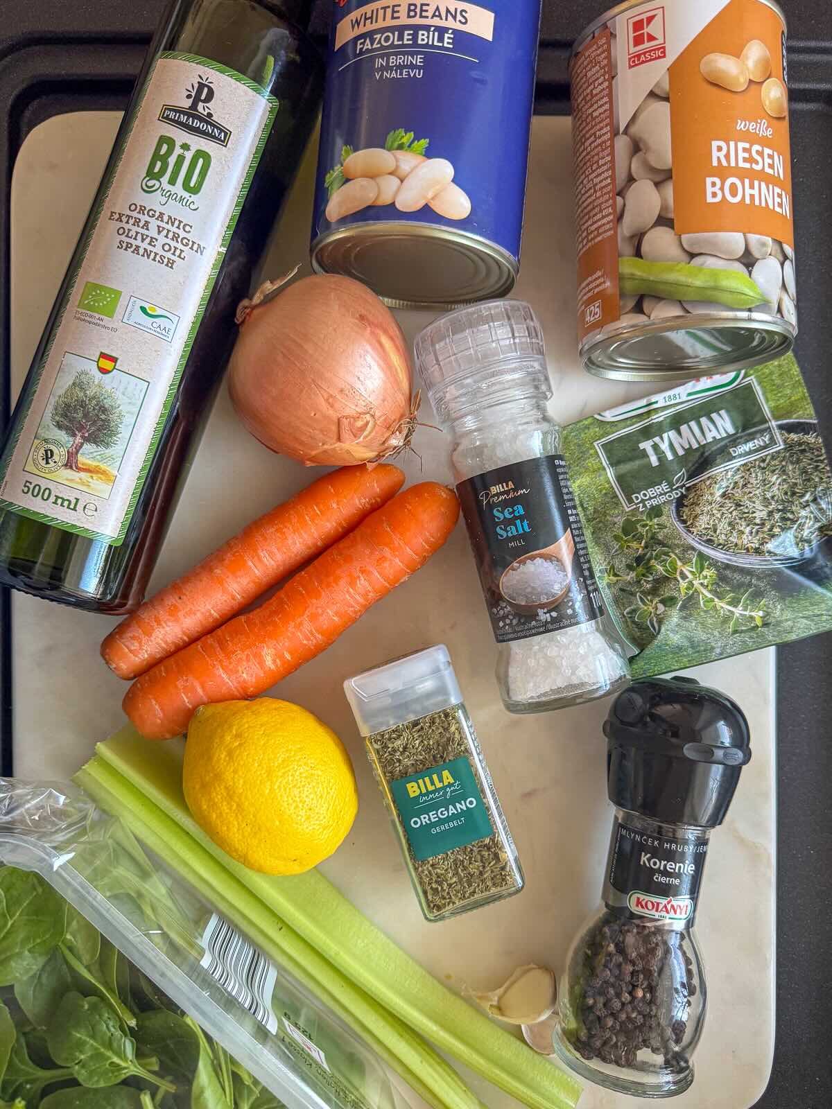 Lemon White Bean Soup, Ingredients.